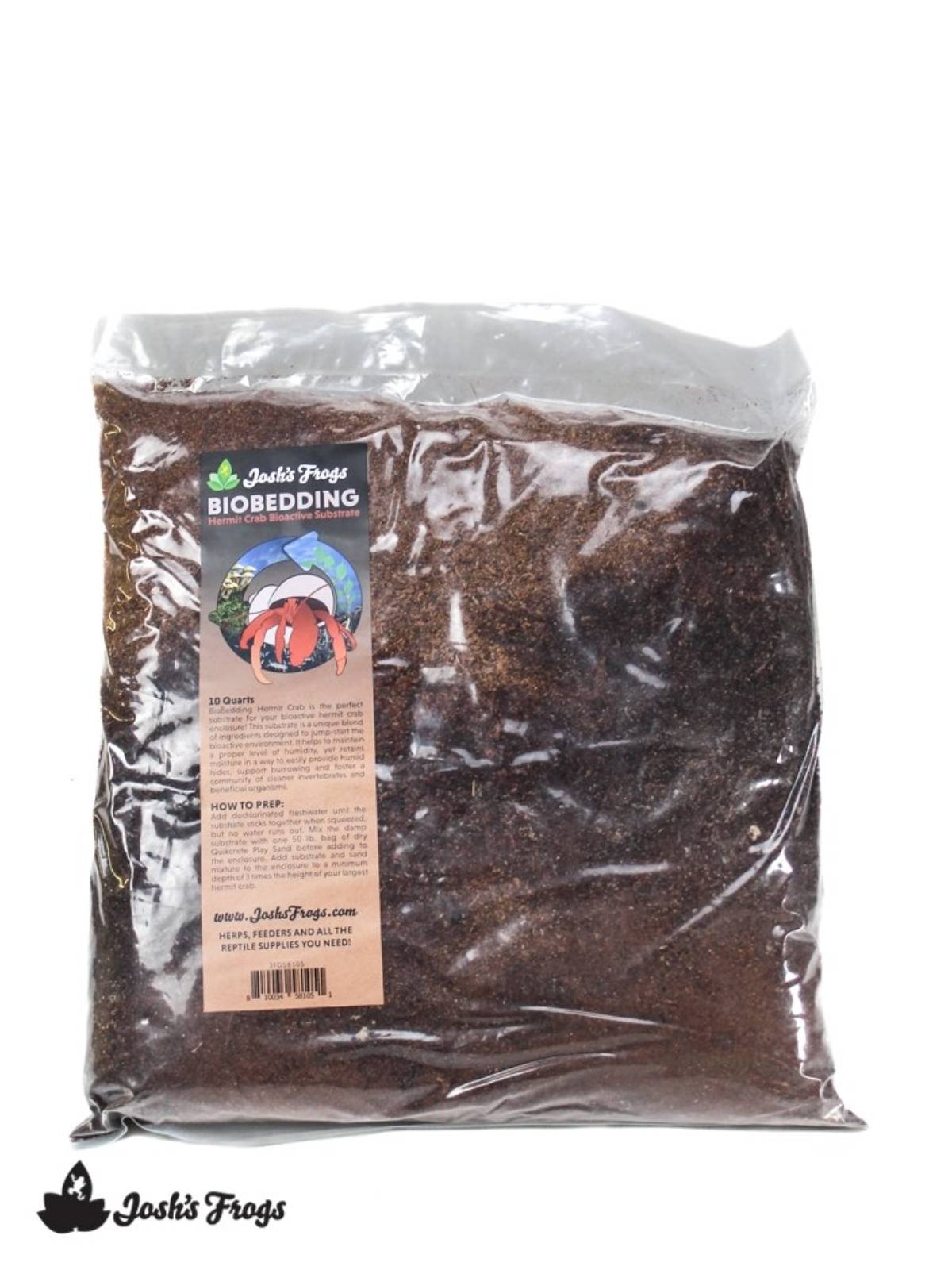 Josh's Frogs BioBedding HERMIT CRAB Bioactive Substrate (10 quarts)
