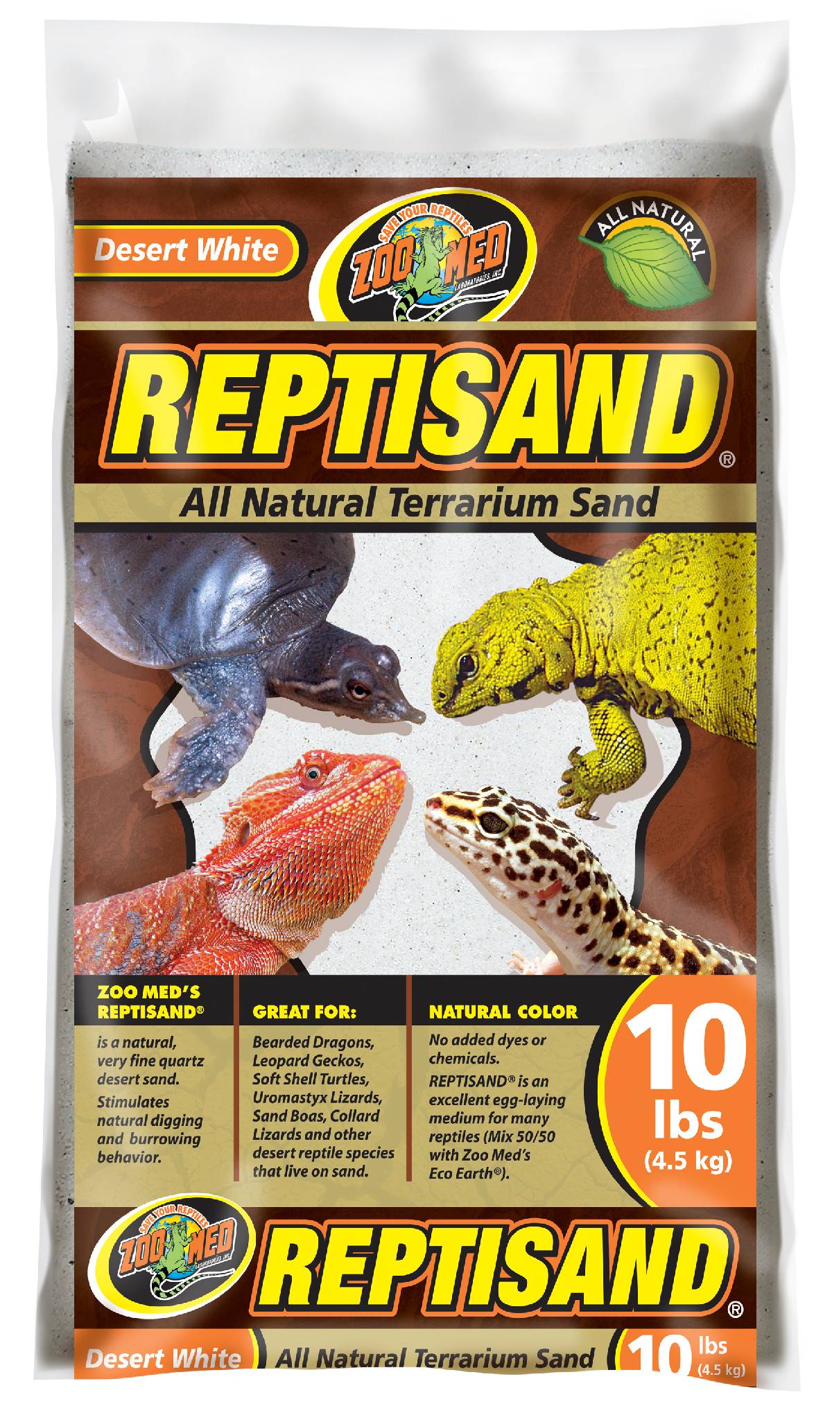 Zoo Med Reptisand - Desert White (10 lbs, 4.5 kg)