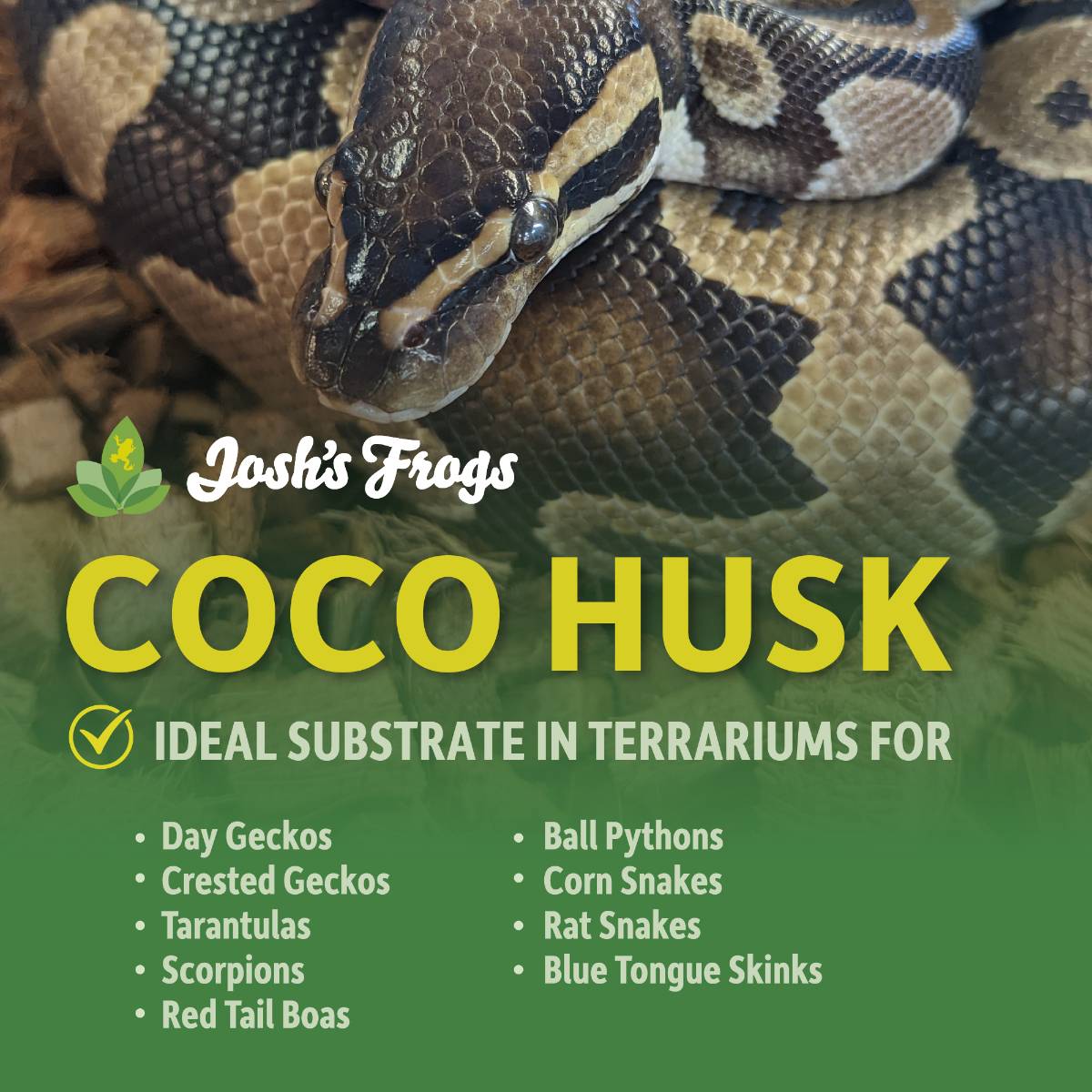 Josh's Frogs Loose Coco Husk Chips (10 Liters)