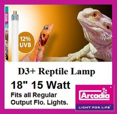 Arcadia D3+ 12% UVB T8 Bulb - 18"