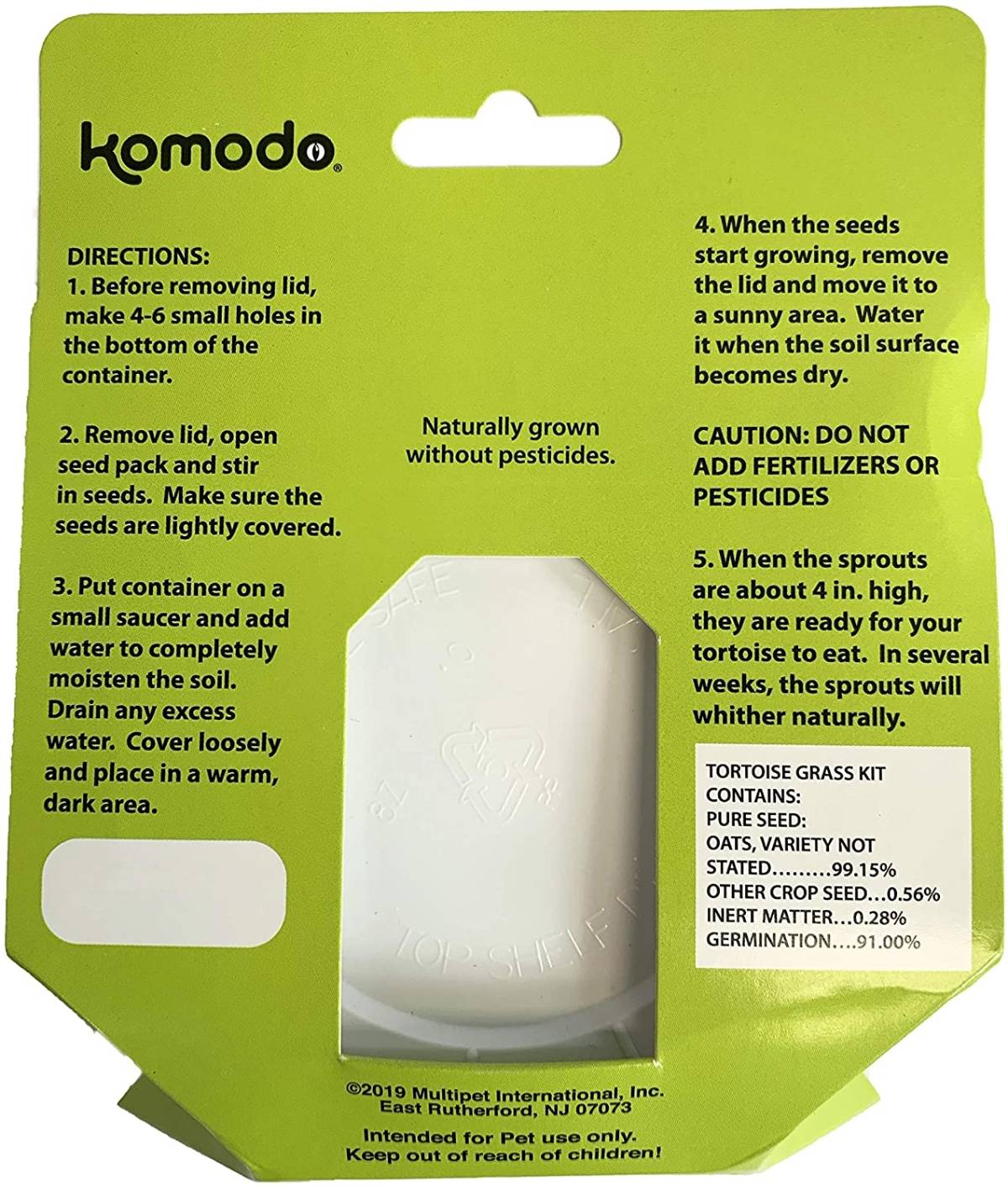 Komodo Grow-Your-Own Tortoise Grass Kit