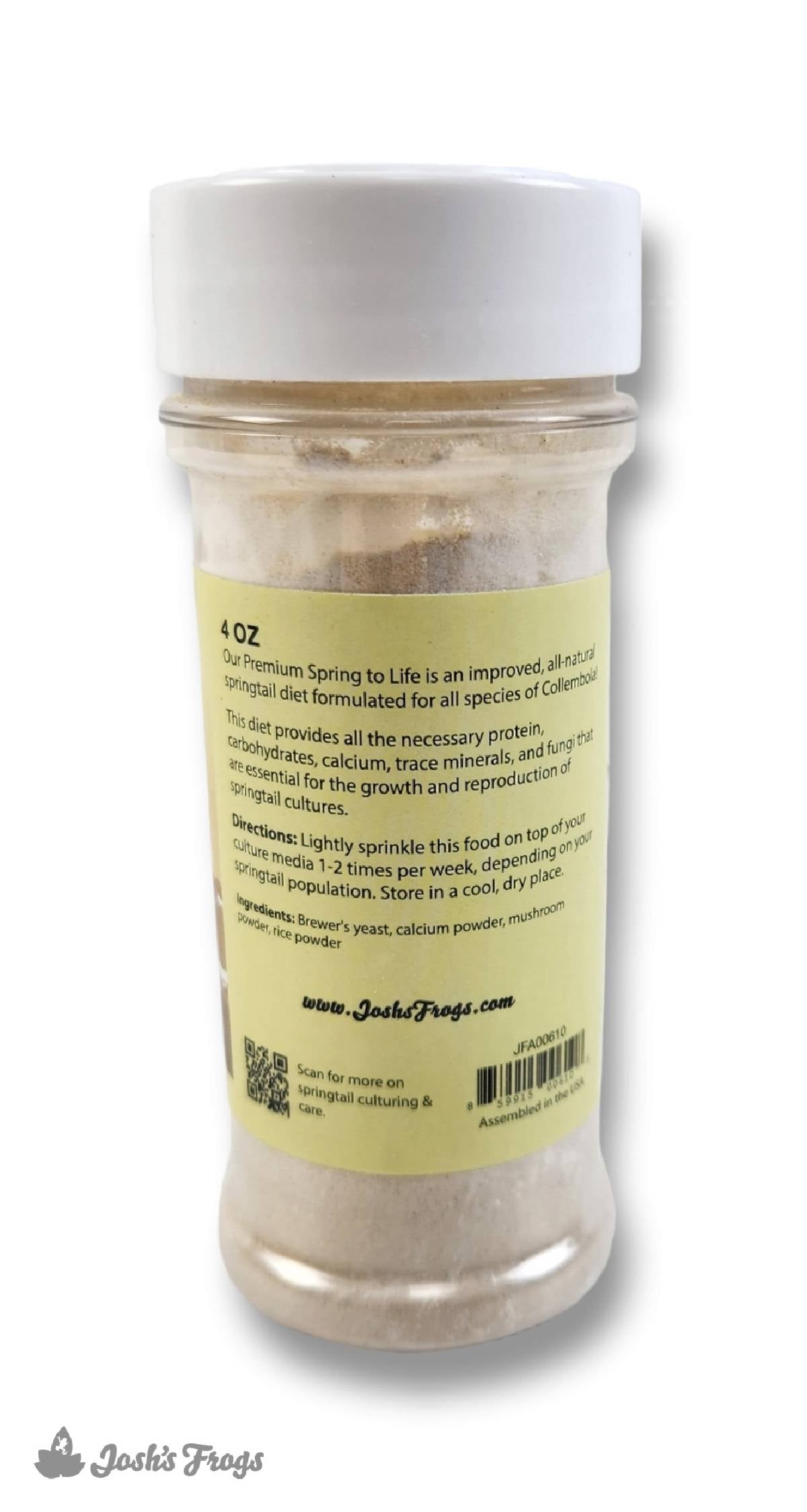 Josh's Frogs Spring to Life PREMIUM Springtail Food (4 oz.)