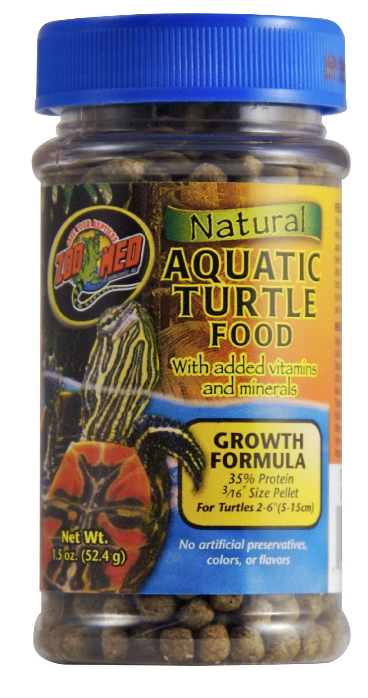 Zoo Med Natural Aquatic Turtle Food (1.85 oz - Growth Formula)